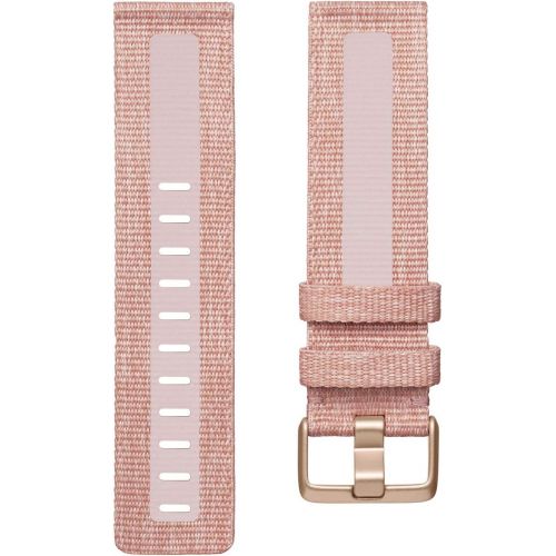  [아마존베스트]Fitbit Versa Family Accessory Band, Official Fitbit Product, Woven Reflective, Pink, Large