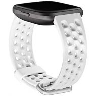 [아마존베스트]Fitbit Versa Family Accessory Band, Official Fitbit Product, Sport, Frost White, Large