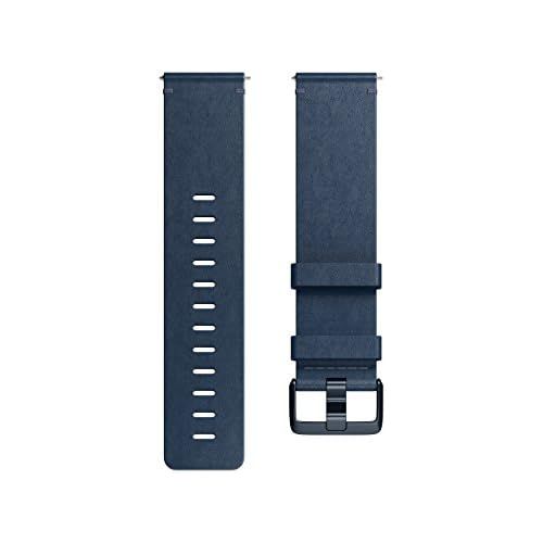  [아마존베스트]Fitbit Versa Family Accessory Band, Official Fitbit Product, Premium Horween Leather, Midnight Blue, Small