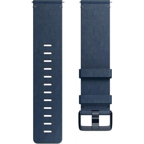  [아마존베스트]Fitbit Versa Family Accessory Band, Official Fitbit Product, Premium Horween Leather, Midnight Blue, Small