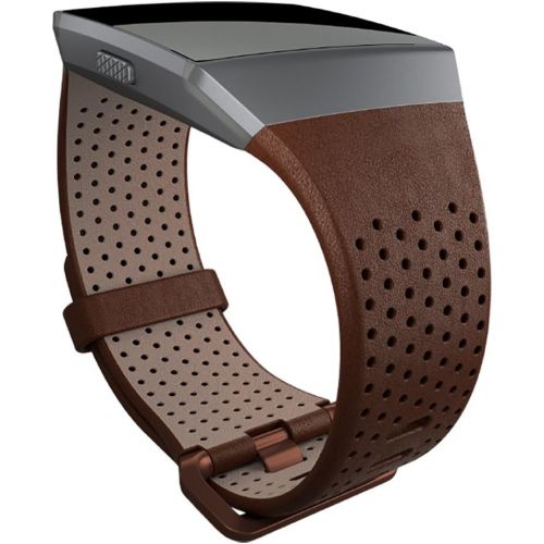  Fitbit Ionic Perforated Leather Accessory Band, Cognac, Small