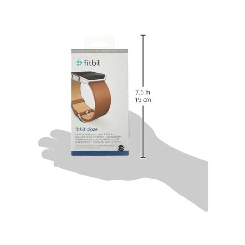  Fitbit Blaze Accessory Band, Leather, Camel, Large