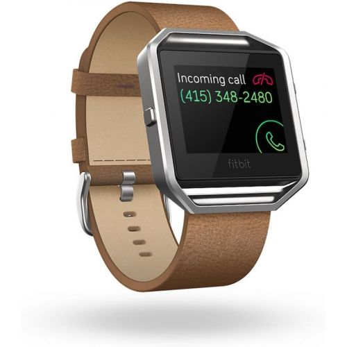  Fitbit Blaze Accessory Band, Leather, Camel, Large