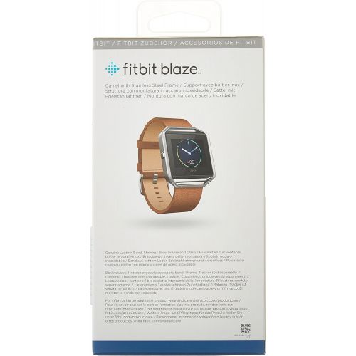  Fitbit Blaze Accessory Band, Leather, Camel, Large