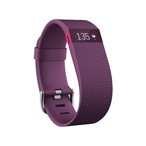  Fitbit Charge HR Wireless Activity Wristband, Plum, Small