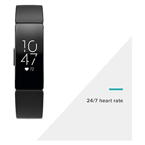  Fitbit Inspire HR Heart Rate & Fitness Tracker, One Size (S & L bands included), 1 Count