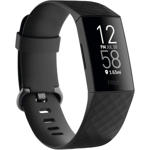  Fitbit Charge 4 Fitness and Activity Tracker with Built-in GPS, Heart Rate, Sleep & Swim Tracking, Black/Black, One Size (S &L Bands Included)