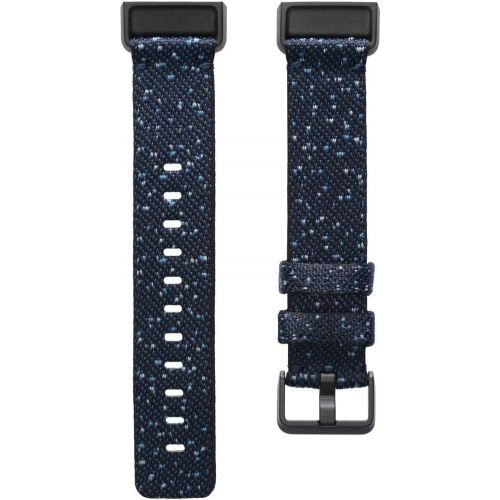  Fitbit Charge 4 Accessory Band, Official Fitbit Product, Woven, Midnight, Large