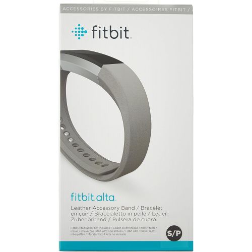  Fitbit Alta, Accessory Band, Leather, Graphite, Small