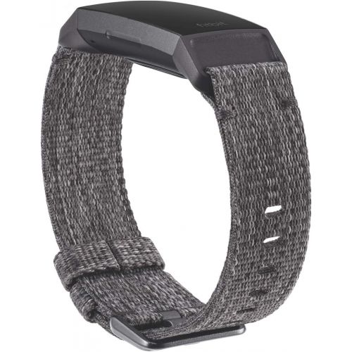  Fitbit Charge 3 Accessory Band, Official Fitbit Product, Woven, Charcoal, Large