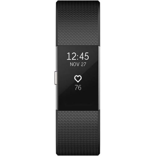  Fitbit Charge 2 Heart Rate + Fitness Wristband, Black, Small (International Version)