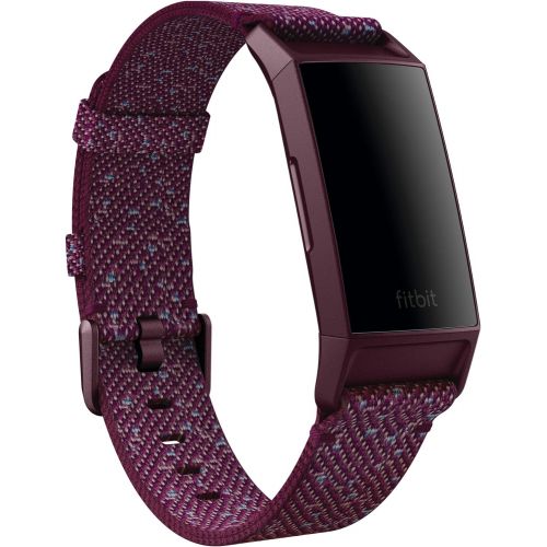  Fitbit Charge 4 Accessory Band, Official Fitbit Product, Woven, Rosewood, Large