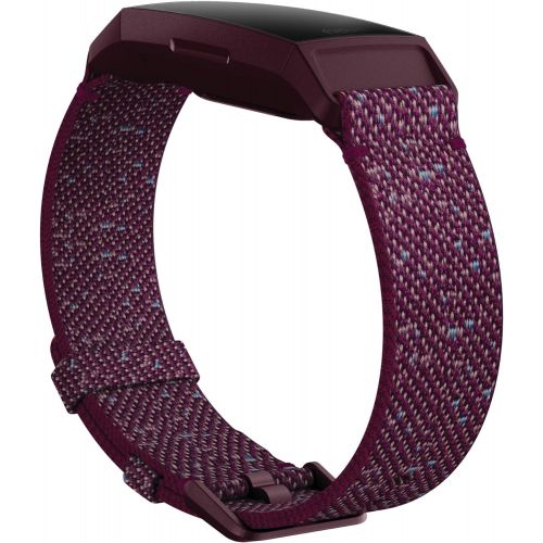 Fitbit Charge 4 Accessory Band, Official Fitbit Product, Woven, Rosewood, Large