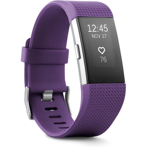  Fitbit Charge 2 Heart Rate + Fitness Wristband, Plum, Small (US Version)