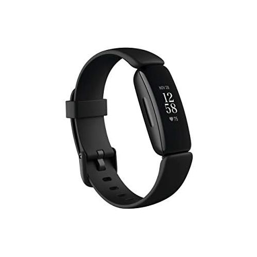  Fitbit Inspire 2 Health & Fitness Tracker with a Free 1-Year Fitbit Premium Trial, 24/7 Heart Rate, Black/Black, One Size (S & L Bands Included)