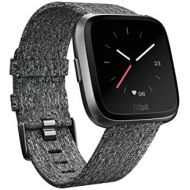 Fitbit Versa Special Edition Smart Watch, Charcoal Woven, One Size (S & L Bands Included)