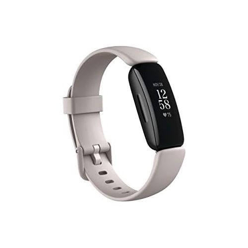  Fitbit Inspire 2 Health & Fitness Tracker with a Free 1-Year Fitbit Premium Trial, 24/7 Heart Rate, Lunar White, One Size (S & L Bands Included)