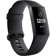 Fitbit Charge 3 Fitness Activity Tracker, GraphiteBlack, One Size (S & L Bands Included)