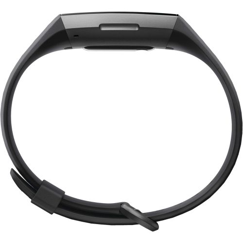  Fitbit Charge 3 Fitness Activity Tracker, GraphiteBlack, One Size (S & L Bands Included)