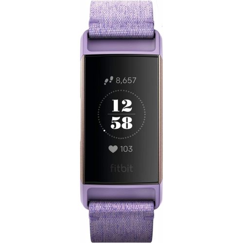  Fitbit Charge 3 Fitness Activity Tracker, GraphiteBlack, One Size (S & L Bands Included)