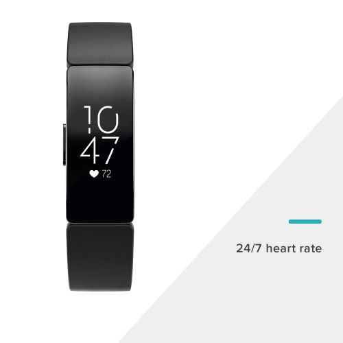  Fitbit Inspire HR Heart Rate & Fitness Tracker, One Size (S & L bands included), 1 Count