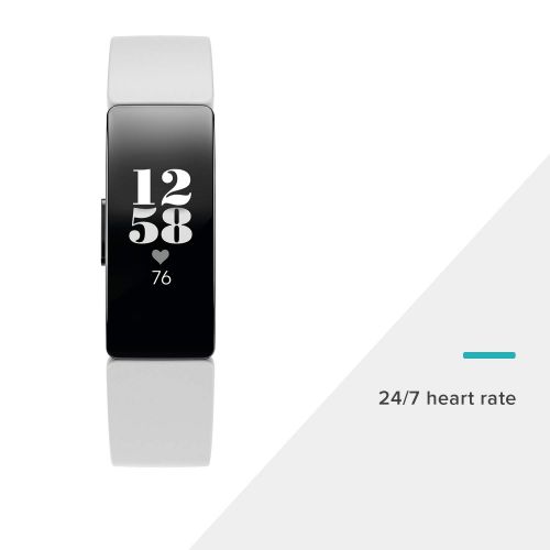  Fitbit Inspire HR Heart Rate & Fitness Tracker, One Size (S & L bands included), 1 Count