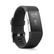 Fitbit Charge 2 Heart Rate + Fitness Wristband, Black, Large (US Version), 1 Count