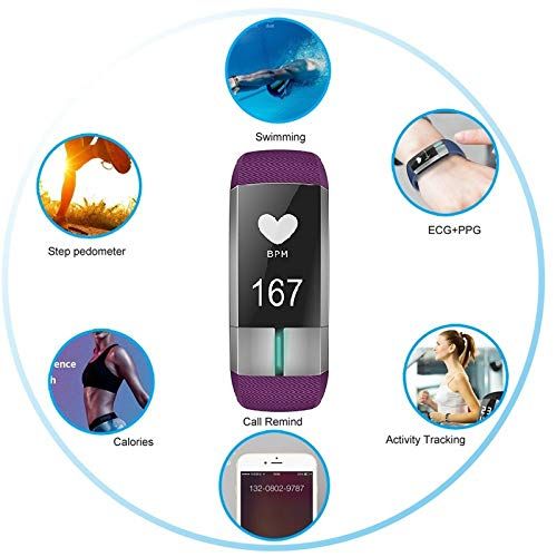  Fitbit WINAWORLD G20/Purple Smart Bracelet Activity Tracker Electrocardiogram Intelligence ECG PPG...