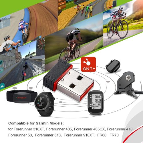  FITCENT ANT Dongle for Garmin Cycling and Fitness Device, ANT+ USB Dongle Stick Receiver for Zwift, Wahoo, Suunto, TacX, Bkool, CycleOps, TrainerRoad, Used to Upgrade Bicycle Train