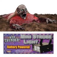 Fitco Clawing Cathy Animated Prop with 1 Mini Strobe Light with Thunder Sounds Bundle