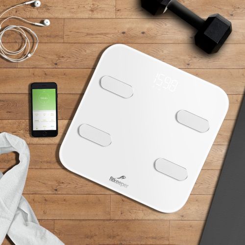  Fitkeeper Smart Body Scale, Body Fat Scale, Bluetooth Digital High Accuracy Body Fat Weight Bathroom Scale Wireless Body Composition Analyzer Monitor Body Analysis Scale with IOS,