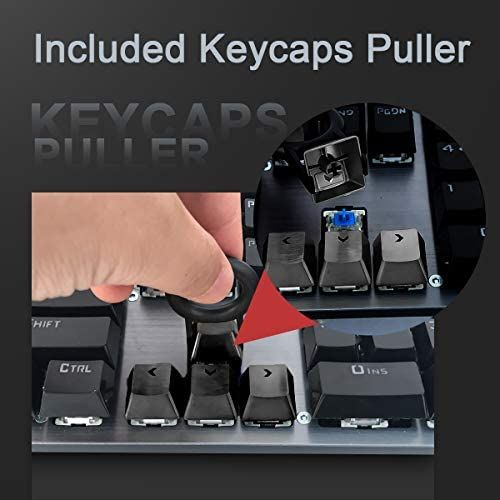  Fitlink Stainless Steel Metal Keycaps with Key Puller for Mechanical Keyboard Cherry Mx Switch(Direction Keys,Black)