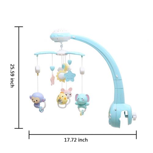  Fitlyiee Multifunctional Baby Crib Mobile Rotating Baby Musical Mobile for Newborn Boy Girl Toddles...