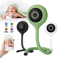Fitnate Wireless Wifi Baby Temperature Monitor 2 Way Audio IR Night Camera Music Player (Green)