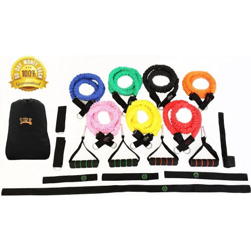  Fitness Answered Training Products Resistance Bands 23 Piece Fitness Band Set 7 SNAP Proof Stackable Workout Kit