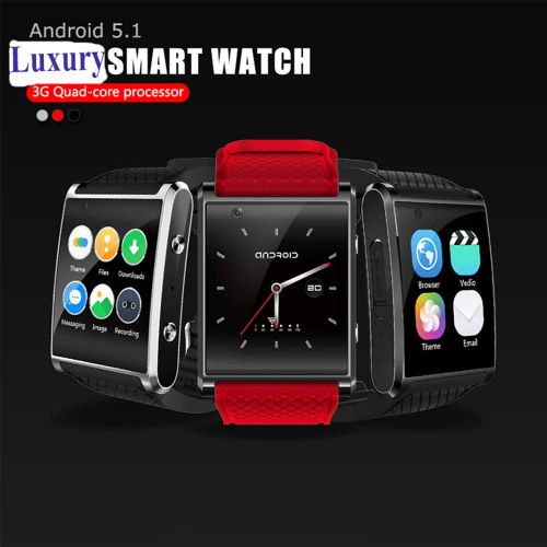  Fitness Trackers XIAYU 3g WiFi Smart Watch, 2 Million Pixels, Heart Rate Monitoring Health Monitoring Fitness Tracker, Support Navigation, Call, Support Sim Card,Red