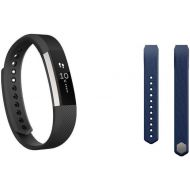 Fitness Trackers Fitbit Alta (Black, Large) + Accessory Band (Blue, Large)