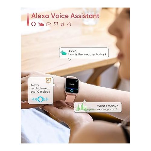  Fitpolo Smart Watch for Women Android & iPhone, Alexa Built-in [1.8