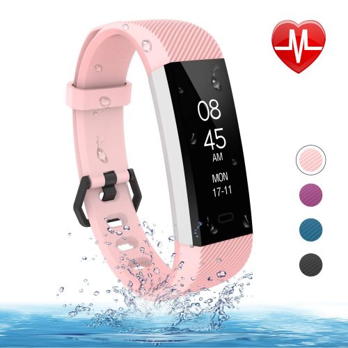  Fitpolo fitpolo Fitness Sportuhr Uhr mit Pulsmesser- Wasserdichter Fitness Armband, Fitness Tracker Smartwatch Aktivitatstracker Schlafmonitor, Schrittzahler Smart Uhr fuer Damen Herren iPh