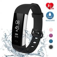 Fitpolo Fitness Uhr Wasserdicht Fit Uhr mit Pulsmesser Aktivitats-Tracker Fitness Armband, Schrittzahler Uhr, Smart Watch fuer Kinder Herren Damen