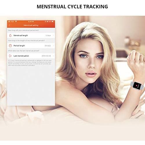  [아마존베스트]Fitpolo Smartwatch, Fitness Wristband, Full Touchscreen, 5 ATM Waterproof, Womens/Mens Smartwatch for Android/iOS, Fitness Watch with Heart Rate Monitor, Sleep Monitor, Stopwatch, Music Co