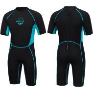 FitsT4 Sports FitsT4 Kids Shorty Wetsuit 2.5mm Neoprene Thermal Swimsuit Keep Warm Girls Toddlers Boys Back Zipper for Diving Snorkeling Surfing Swimming Lessons