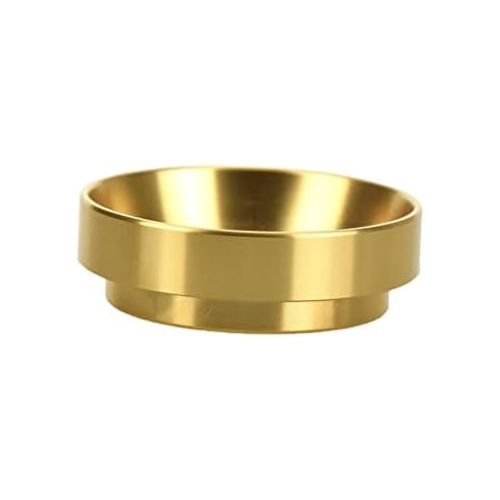  Fityle 58mm Portafilter Dosing Funnel Ring Coffee Catcher Ring Replacement for Barista Espresso Machine - Gold