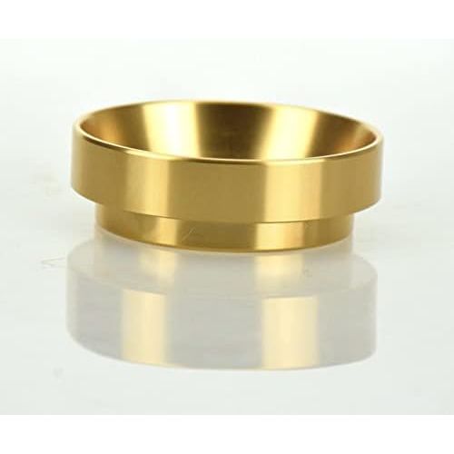  Fityle 58mm Portafilter Dosing Funnel Ring Coffee Catcher Ring Replacement for Barista Espresso Machine - Gold