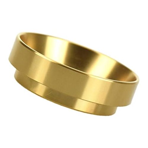  Fityle 58mm Portafilter Dosing Funnel Ring Coffee Catcher Ring Replacement for Barista Espresso Machine - Gold