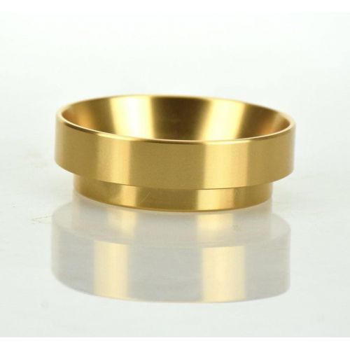  Fityle 58mm Portafilter Dosing Funnel Ring Coffee Catcher Ring Replacement for Barista Espresso Machine - Gold