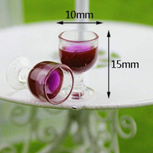  Fityle 30 Pieces Miniature Wine Glasses Champagne Cup for 1/12 Dolls House Accessories Kitchen Garden Decor