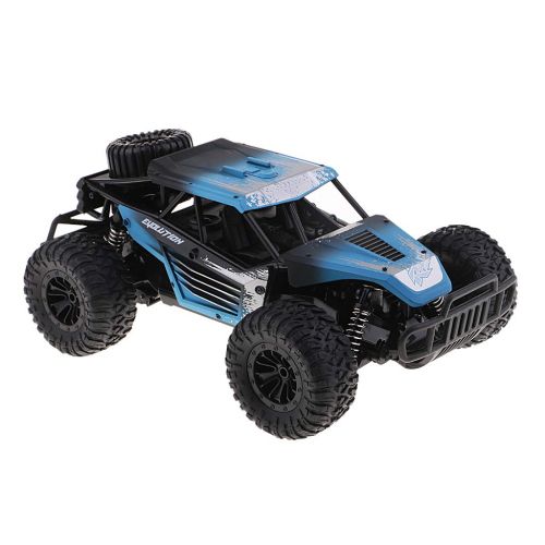  Fityle 1:18 2.4G RC Electric Car Model Toy 4CH with Remote Controller RTR Kit Blue