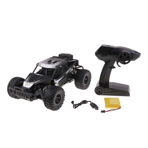  Fityle 1:18 2.4G RC Electric Car Model Toy 4CH with Remote Controller RTR Kit Black