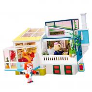 Fityle Wooden DIY Dollhouse Kit 1:24 Dollhouse Miniature Doll House with Furniture and LED Light - Love House